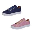 Kit 2 Pares De Tenis Feminino Adulto Casual Confortavel Dia a Dia TCA