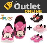 Kit 2 pares de tênis infantil calce fácil p03 minnie rosa + par adicional a escolher