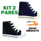 Kit 2 Pares De Tenis Infantil Menina e Menino Star Cano Alto Antiderrapante