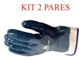 Kit 2 pares luva revestida látex nitrílico nitrili-ka t09 - PRO SAFETY