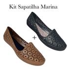 Kit 2 Pares Sapatilha Feminina Marina Preto + Nude