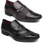 kit 2 pares sapato masculino social café e preto