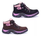 Kit 2 Pares Tenis Bota Feminina Couro Legitimo Adventure