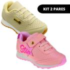 Kit 2 Pares Tênis Infantil de Menina Escolar