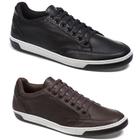 Kit 2 pares tenis masculino sapatenis couro Miami cadarço oldsen conforto