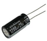 Kit 2 pçs - capacitor eletrolitico 1200x25v - 1200uf x 25v