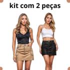 (Kit 2 peças) 1 Saia Cargo e 1 Saia Preta