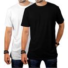 Kit 2 peças camisas masculinas manga curta gola redonda lisa duravel