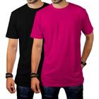 Kit 2 peças camisas masculinas manga curta gola redonda lisa