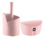 Kit 2 Peças Saleiro de Cozinha com Tampa e Porta Papel Toalha Rosa UZ - UZ UTILIDADES