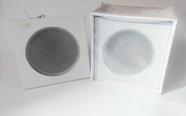 Kit 2 Peças Spot Fixo Quadrado Branco Embutido em Alumínio com Refletor Vidro