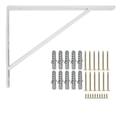 Kit 2 peças Suporte Mão Francesa Prat.40cm com Parafusos e Buchas 
