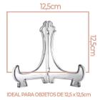 Kit 2 Peças Suporte Para Pratos Acrílico Transparente 12,5Cm