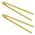 Kit 2 Pegadores Pinça de Bambu Alimentos Cozinha Wincy 30cm