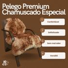 Kit 2 Pelego Para Banco Poltrona Gigante 120cm x 75cm Chamuscado