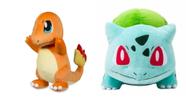 Kit 2 Pelúcias Pokemon CHARMANDER + BULBASAUR 20Cm Lindos Super Fofinhos