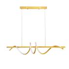 Kit 2 Pendente Led Linear Dourado Horizontal Mesa Sala Bet27