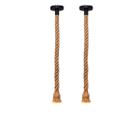 Kit 2 Pendentes Lustre Luminária Vintage Corda Sisal Retro