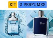 Kit 2 perfumes 1 Kaiak Natura + 1 Homem Essence Refrescante dia e noite Presente mais vendido