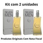 Kit 2 Perfumes Silver Men Eau Parfum Masculino 65 ML