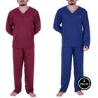 Kit 2 Pijama de Inverno Blusa de Frio Masculino Manga Longa Calça Comprida - ALEX PRETO FROZEN