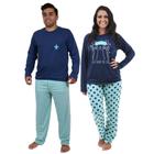 Kit 2 Pijamas De Frio Adulto Casal Longo Feminino Masculino