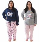 Kit 2 Pijamas De Frio Plus Size Manga Longa E Calça Oferta