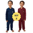 Kit 2 Pijamas Longos Inverno Infantil Menino Criança