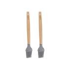 Kit 2 Pincéis Culinário Bambu 24cm Utensílios Class Home