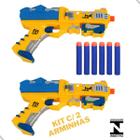 Kit 2 Pistolas de Brinquedo Arminha Lança Dardos de Espuma Com 6 Dardos