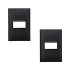 Kit 2 Placa/Espelho 4X2 1 Modulo Preto Pial Plus+ 618501PT+