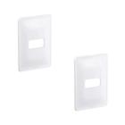 Kit 2 Placas 4X2 P 1 Mód Branco C Suporte Zeffia Pial 680181