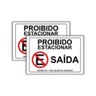 Kit 2 Placas De Proibido Estacionar 30x20cm Saída (PL000038)