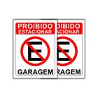 Kit 2 Placas De Proibido Estacionar 30x40cm Garagem (PL000012)