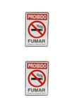 KIT 2 PlacaS DE Sinalizacão 20x15 Proibido Fumar C/ NFE - JA