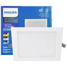 Kit 2 Plafon Quadrado Embutir 18w Philips Luz Neutra 4000K