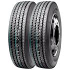 Kit 2 Pneu Aro 17.5 215/75R17.5 Linglong LLF86 Liso 16 Lonas