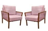 Kit 2 poltronas decorativa luxo califórnia dora bela