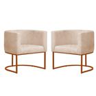 Kit 2 Poltronas Decorativas GABRIELA Bronze/Veludo HOUSE