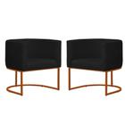 Kit 2 Poltronas Decorativas GABRIELA Bronze/Veludo HOUSE