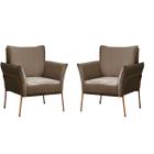 Kit 2 Poltronas Decorativas LOTUS Sala Estar Bronze/Veludo - HOUSE