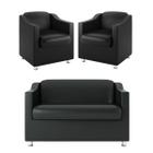 Kit + 2 Poltronas Decorativas + Namoradeira 2 Lugares