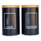 Kit 2 Porta Mantimentos Pote Espaço Café E Açucar Decoração - Amigold