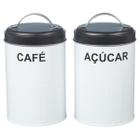 Kit 2 Porta Mantimentos Potes Para Café E Açucar Decoração