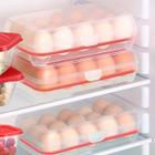 kit 2 porta ovos organizador bandeja geladeira tampa com trava