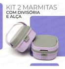 Kit 2 pote marmita com divisória - PLASVALE