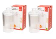 Kit 2 Pote para Mantimentos Condimento 900ml Acrílico Hermético - Wincy