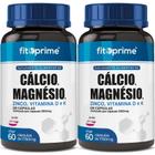 Kit 2 Potes Cálcio Magnésio Zinco Vitaminas D3 K2 60 Capsula