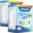 Kit 2 Potes Natuvit+ Suplemento Alimentar Original Natunectar Vitamina A B6 B12 C D E K Natural 100% 120 Capsulas