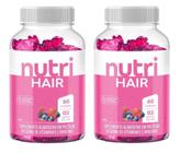 Kit 2 Potes Nutri Hair Suplemento para cabelo , Pele e unhas 60 gomas - Nutrihealth